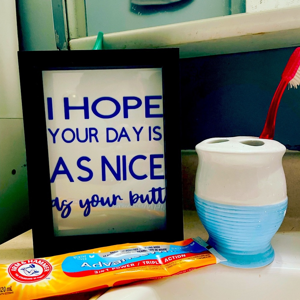 Personalized bathroom decor wall art